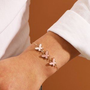 5 for $25 Fancy Butterfly Pink Bracelet